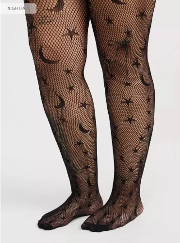 Nightfall Celestial Fishnet Tights - TORRID