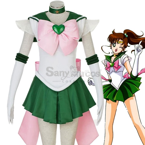 【In Stock】Anime Sailor Moon SuperS Cosplay Sailor Jupiter Makoto Kino Battle Suit Cosplay Costume - XXXL