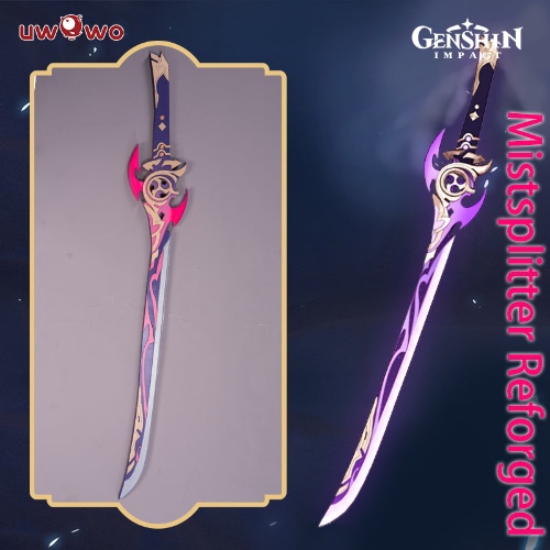 【In Stock】Uwowo Game Genshin Impact Ayaka Mistsplitter Reforged Cosplay Props Swords Weapon