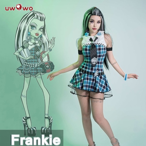 【In Stock】Uwowo Monster High Frankie Stein G1 Dress Halloween Cosplay Costume - 【In Stock】XXXL