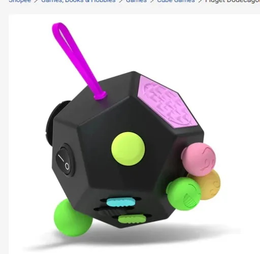 Fidget Dodecagon –12 Side Fidget Toy Cube Relieves Stress
