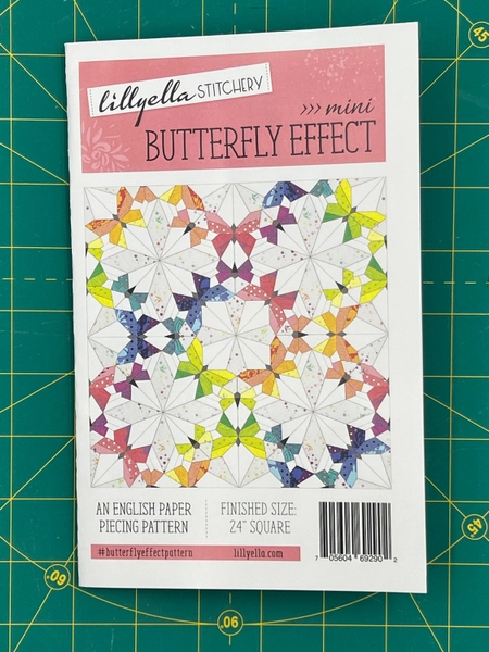 Mini Butterfly Effect English Paper Piecing Quilt Kit by Lillyella Stitchery, Includes Pattern, Paper PIeces, and Acrylic Templates