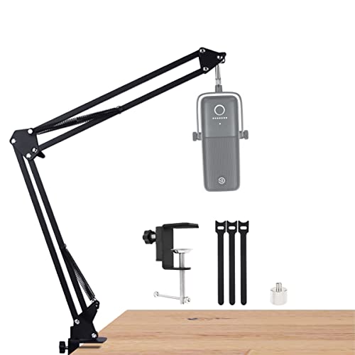 For Elgato wave mic arm, boom arm Compatible with Elgato wave 3 Microphone, desk stand for Elgato wave1 Mic perfect for Podcasts, Gaming, Recording. - Black Boom Arm
