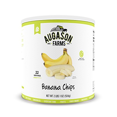 Augason Farms Banana Chips 2 lbs 1 oz No. 10 Can - Banana Chips