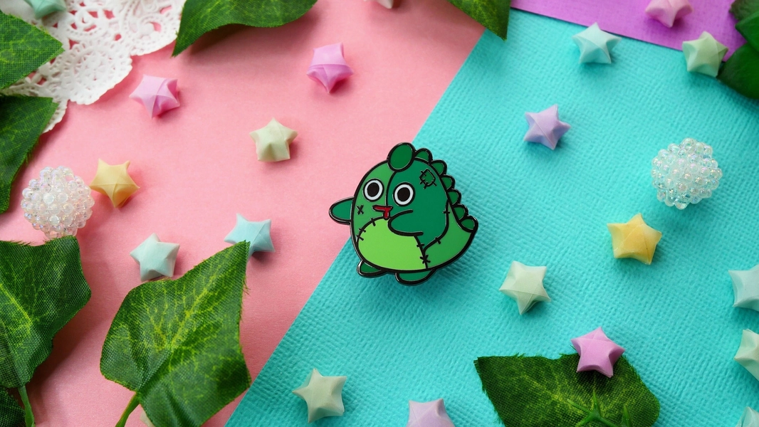 Zombie Dinosaur Hard Enamel Pin
