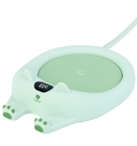 PUSEE Mug Warmer,Coffee Warmer for Desk Coffee Cup Warmer Auto Shut Off,Smart Candle Warmer With 3 Temp Settings,Electric Beverage Warmer Plate for Coffee,Cocoa,Tea,Water and Milk (Not Include Cup) - Warmer Green