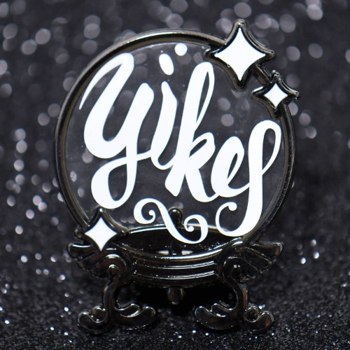 Crystal Ball Stained Glass Pins | Yikes Gunmetal Ball