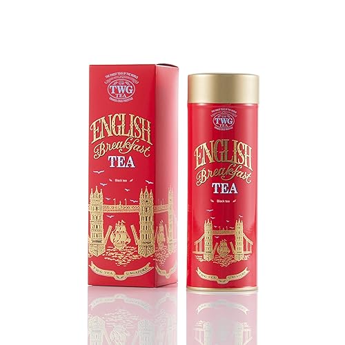 TWG Tea | English Breakfast Tea | Té Negro | Con Mucho Cuerpo y Matices Florales | Lata Alta Costura, 110G | Caja de Regalo Originales
