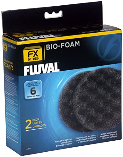 Fluval FX4/FX5/FX6 Bio-Foam, Replacement Aquarium Filter Media, 2-Pack, A239 - Bio-Foam