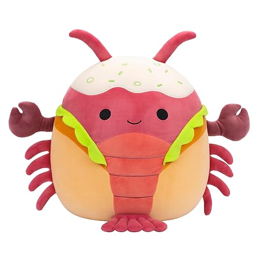 Squishmallows Original 14-Inch Lorono Lobster in Lobster Roll - Official Jazwares Plush (Large) - Lobster Rol