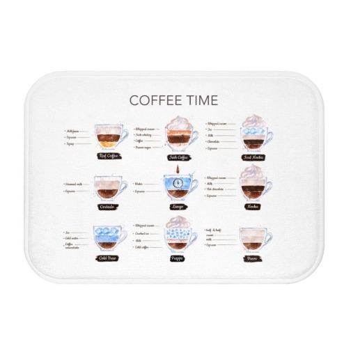 Coffee Time Drinks Bath Mat Home Accents - 24" × 17"