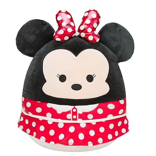 Squishmallows Disney 14-Inch Hollywood Minnie Mouse Plush - Add to Your Squad, Ultrasoft Stuffed Animal Large Toy, Official Kellytoy Plush Red - Red Minnie Mouse