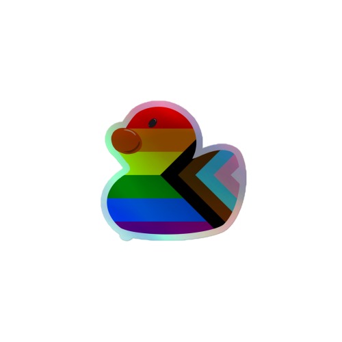 Holo Pride Duck Sticker