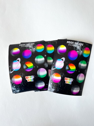 Pride Planets Sticker Sheets — Liv Ty Art 