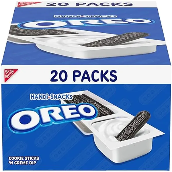 Handi-Snacks OREO Cookie Sticks 'N Creme Dip Snack Packs, 20 Snack Packs - Chocolate - 20 Count (Pack of 1)