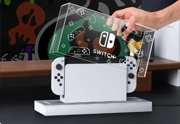 Switch2 dust protection display case w/ LED base
