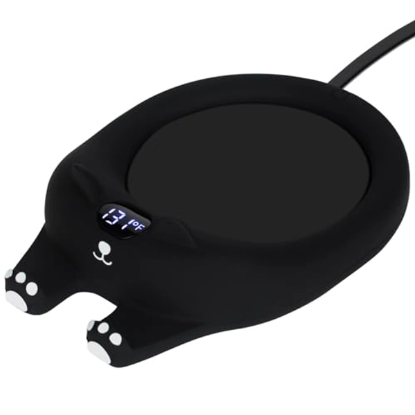 PUSEE Mug Warmer,Coffee Warmer for Desk Candle Warmer Auto Shut Off,Coffee Cup Warmer with 3 Temp Settings,Electric Beverage Warmer Plate for Coffee,Tea,Water Milk and Cocoa(Not Include Cup)