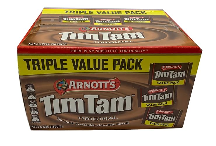 Arnotts Tim Tam Original 330g (Three Pack) (Made in Australia) - Chocolate - 11.64 Ounce (Pack of 3)
