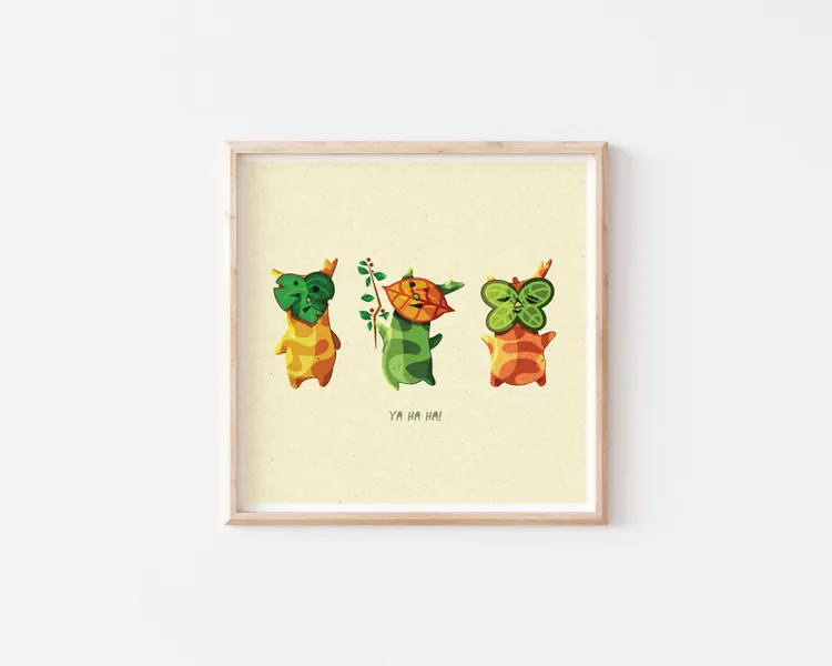Koroks Ya Ha Ha! Fine Art Print | The Legend of Zelda, Illustration Print, Breath of the Wild