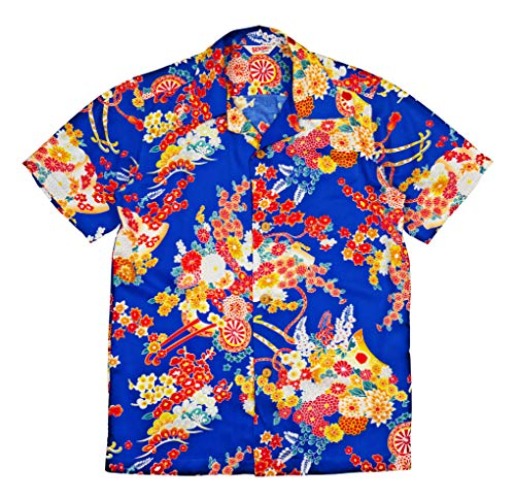 Sun Surf Senshi Leonardo DiCaprio's Hawaiian Shirt from Romeo and Juliet 1996 - Small - Blue