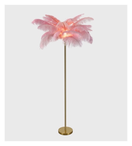 Feather floor lamp