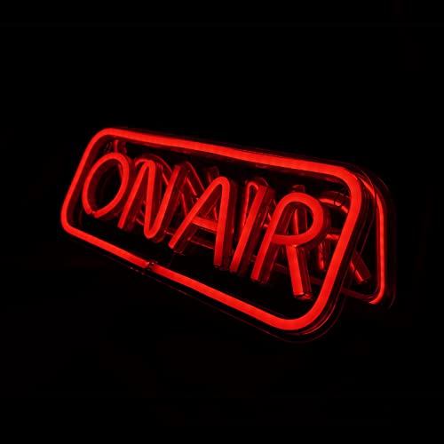 ON AIR Neon Signs, LED Studio Live Decorative Lights, Streaming Recording Sign, USB Connected, for Streamers Influencers Gamers Room Bar Club Home Party Decoration… (Red) - Red