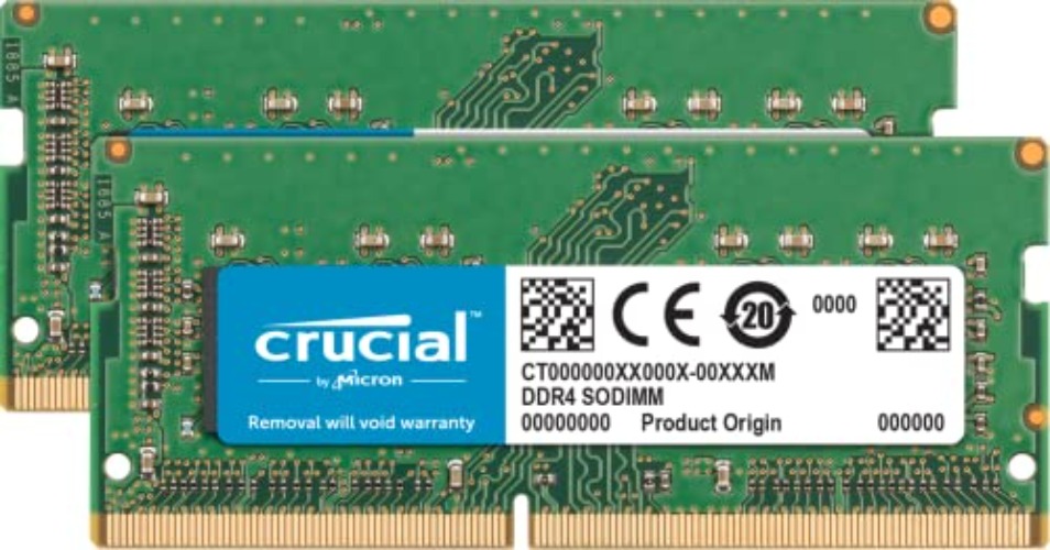 Crucial RAM 32GB (2x16GB) DDR4 3200MHz CL22 (o 2933MHz o 2666MHz) Kit de Memoria Portátil CT2K16G4SFRA32A - 3200MHz - 32GB Kit (2x16GB)