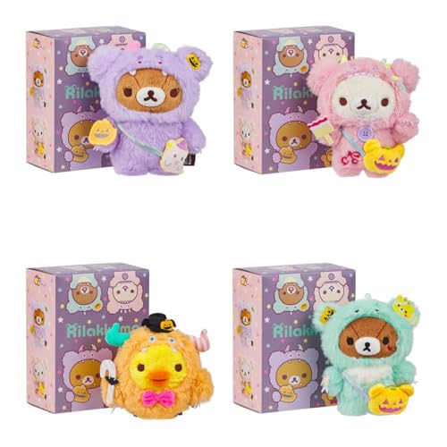 San-X Original Rilakkuma Monster Series Plush - A Complete Set of 4 pcs - One Complete Set