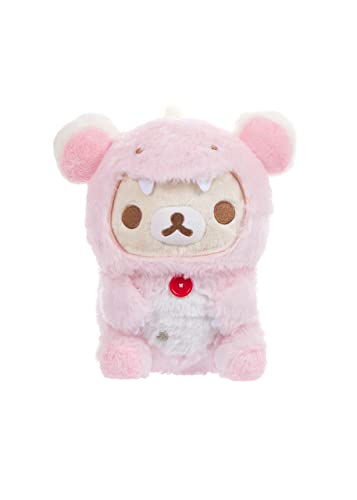 Korilakkuma San-X Original Plays with Dino Series Plush - Pastel Pink - Pink