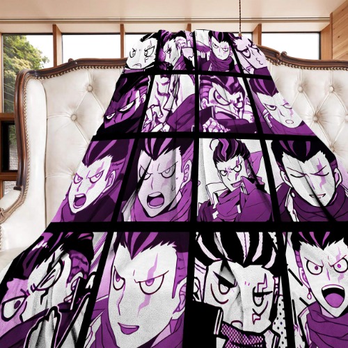Eisvalaya My Hero Academia Flannel Throw Blanket Lightweight Comfy Fluffy Warm Cozy Plush Cover Soft Queen Bed Twin Sofa Office (Gundham Manga Collection, Medium 60in50in)