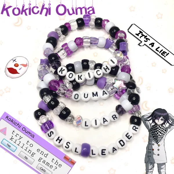 Danganronpa V3 Kokichi Ouma Kandi Set | danganronpa bracelet |