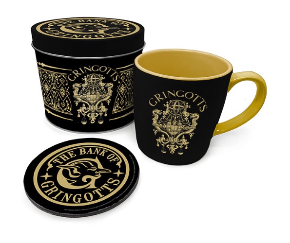 Harry Potter Gringotts Mug, Coaster and Metal Tin Gift Set