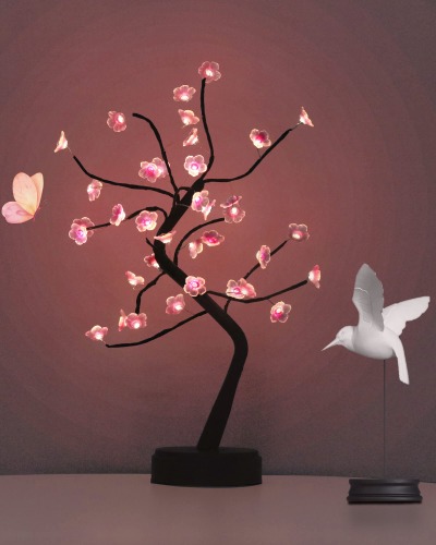 Bonsai Tree Light, Tree Lamps for Living Room, Cute Night Light for House Decor, Good for Gifts, Home Decorations, Weddings, Christmas and More (Pink Cherry Blossom, 36 LED)