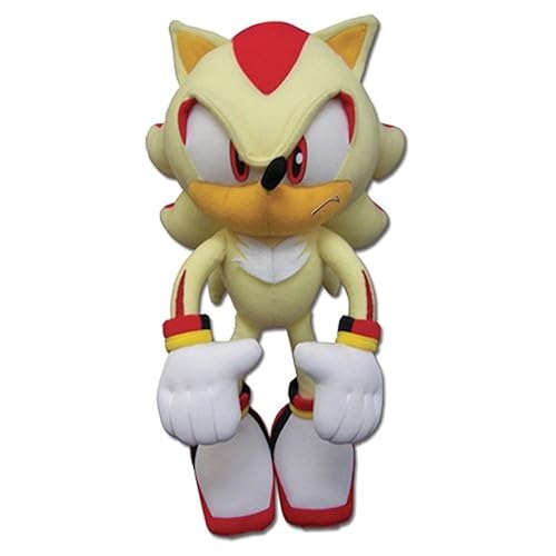GE Animation Great Eastern GE-52631 Sonic The Hedgehog Super Shadow Stuffed Plush, 12"