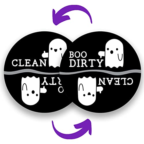 Boo Ghost Thumbs Down Dishwasher Magnet - Funny Clean Dirty Sign Thumbs up Gothic Décor for Home & Office, Essential Quirky Apartment Decor, Ideal Gift for Gothic Enthusiasts - Ghost