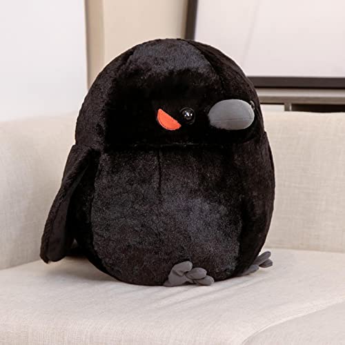 KJUY Round Stuffed Crow Doll - 35cm/13.7in