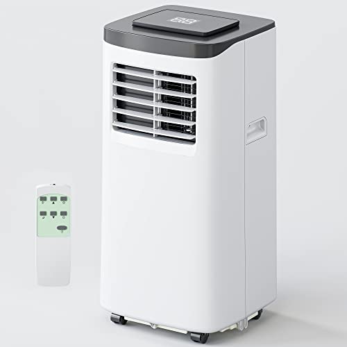 FIOGOHUMI 10000BTU Portable Air Conditioner - Portable AC Unit with Built-in Dehumidifier Fan Mode for Room up to 250 sq.ft. - Room Air Conditioner with 24Hour Timer & Remote Control Window Mount Kit - 10000BTU