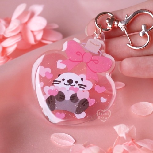 Love Potion Otter Acrylic Keychain