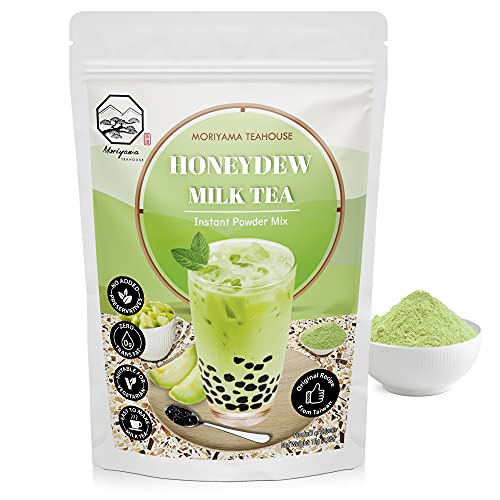 Honeydew Bubble Milk Tea Instant 3in1 Powder Mix -1kg (33 Drinks) | For Boba Tea, Milkshake, Blended Frappe and Bakery | Authentic Taiwan Recipe | Zero Trans Fat, No Preservatives by Moriyama Teahouse - 1 kg (Pack of 1)