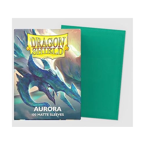 Dragon Shield Sleeves – Matte Aurora 100 CT – Card Sleeves - Smooth & Tough - Compatible with Pokémon, Magic The Gathering Cards & Digimon MTG TCG OCG & Hockey Cards
