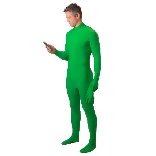 Green Screen Suit | Medium / Removable Hood & Gloves