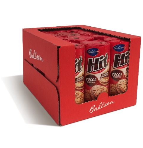 Bahlsen Hit Chocolate Filled Sandwich Cookies (12 pack) - Crisp golden biscuit filled with cocoa creme - 12 boxes