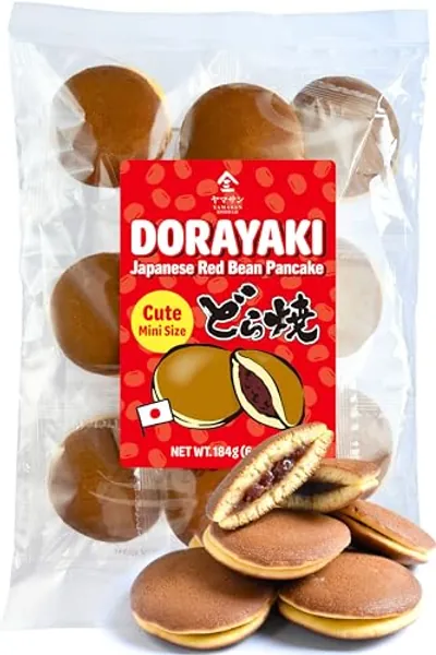 YAMASAN KYOTO UJI Dorayaki Japanese Red Bean Pancake,Traditional Japanese Wagashi Sweets,Snack Pies,Cute Mini Size,Individually Wrapped,No Coloring,Made in Japan 184g(6.49oz)