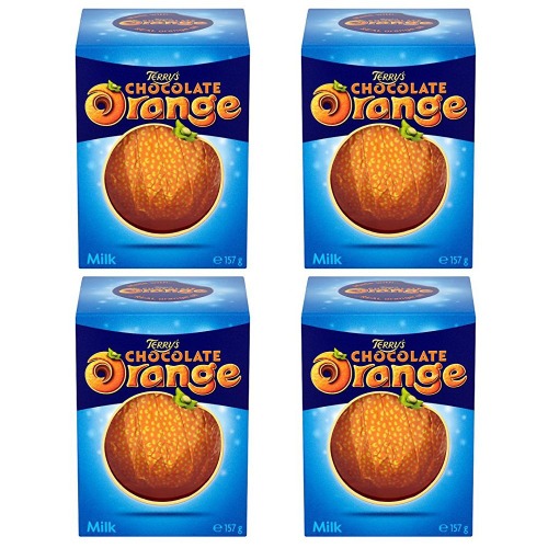 4-Pack Original Terrys Chocolate Orange Milk Chocolate Box Imported From The UK England - Chocolate