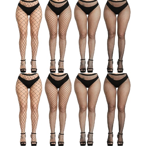3 PCS Black Fishnet Stockings For Women, Fish Nets Women Tights, Fishnet Tights Womens Thigh Hight Stockings