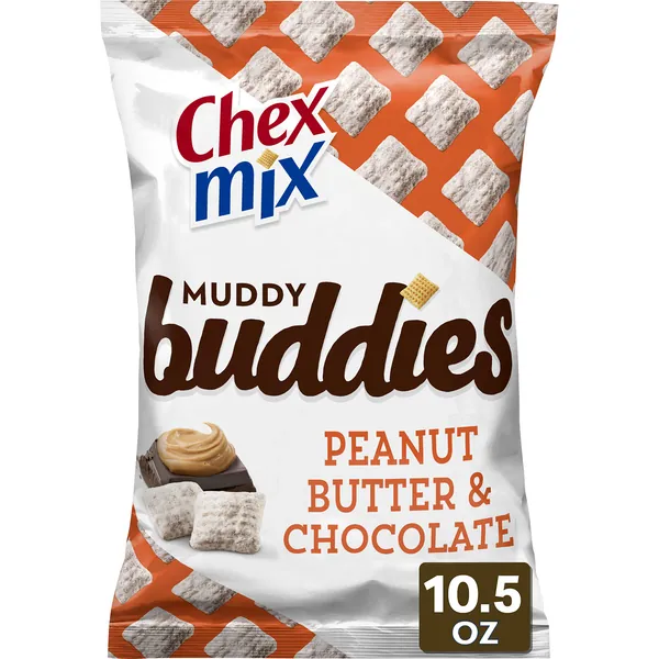 Chex Mix Muddy Buddies, Peanut Butter and Chocolate Snack Mix, 10.5 oz - 