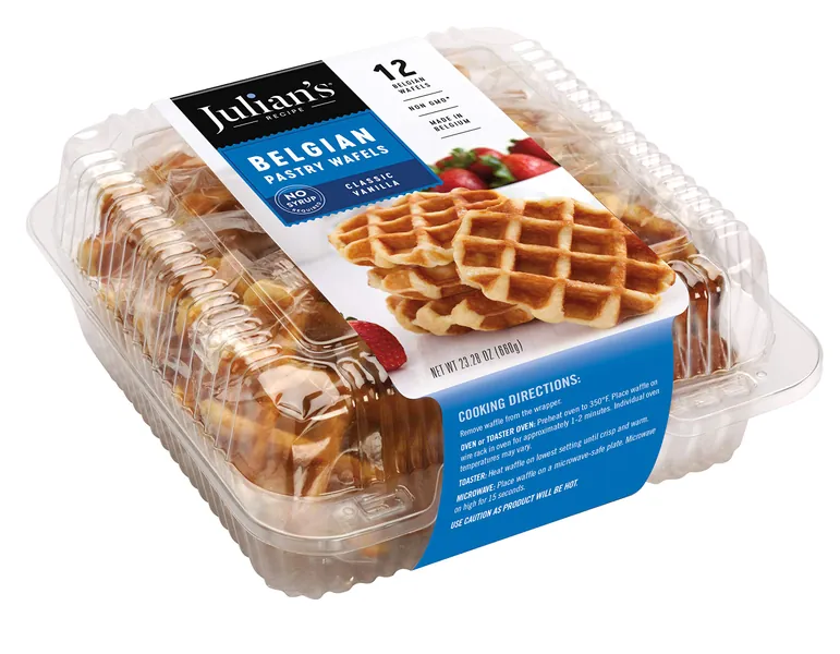 Julian's Recipe Vanilla Pastry Wafels, 12/1.94 oz -- Made in Belgium - 