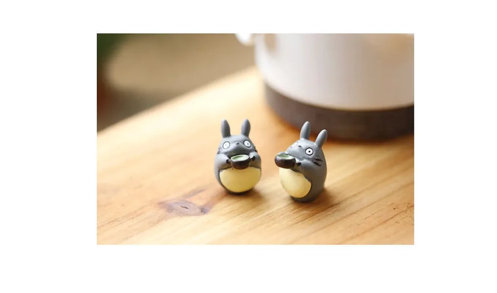 2 Piece Set Studio Ghibli My Neighbor Totoro Vinyl Action Figure Statue Doll