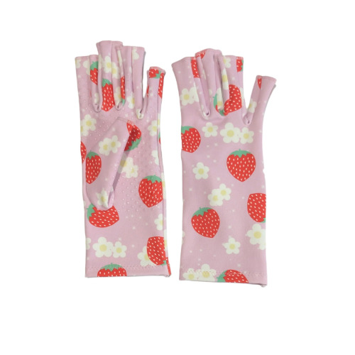 Strawberry Compression Gloves with grips - L/XL