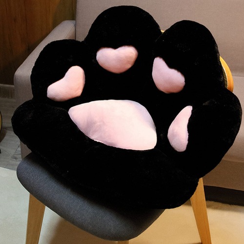 Deaboat Cat Paw Seat Cushion Chair Pads Cats Paw Shape Lazy Sofa Soft Chair Floor Cushions Cute Pillow Big Seat Pad Home Decor for Office Worker Kids Girlfriend Gift Cat Nest (Black, 27.6*23.6inch)